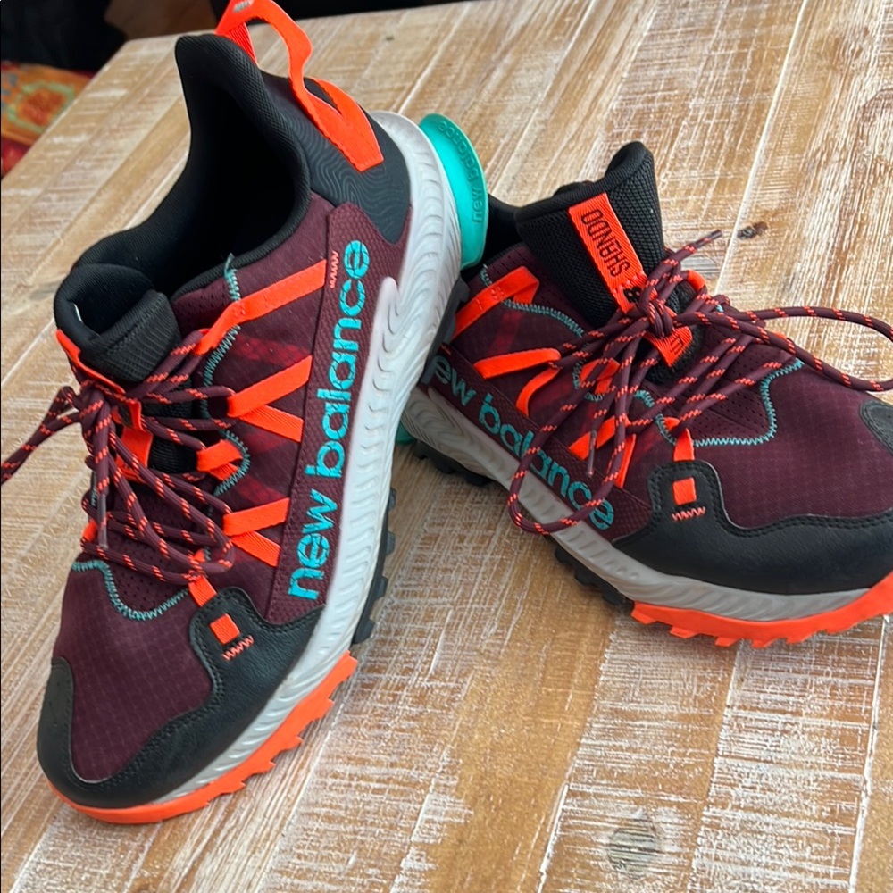New Balance Size 13 Shando Black and Orange Athletic Shoes with Breathable Mesh